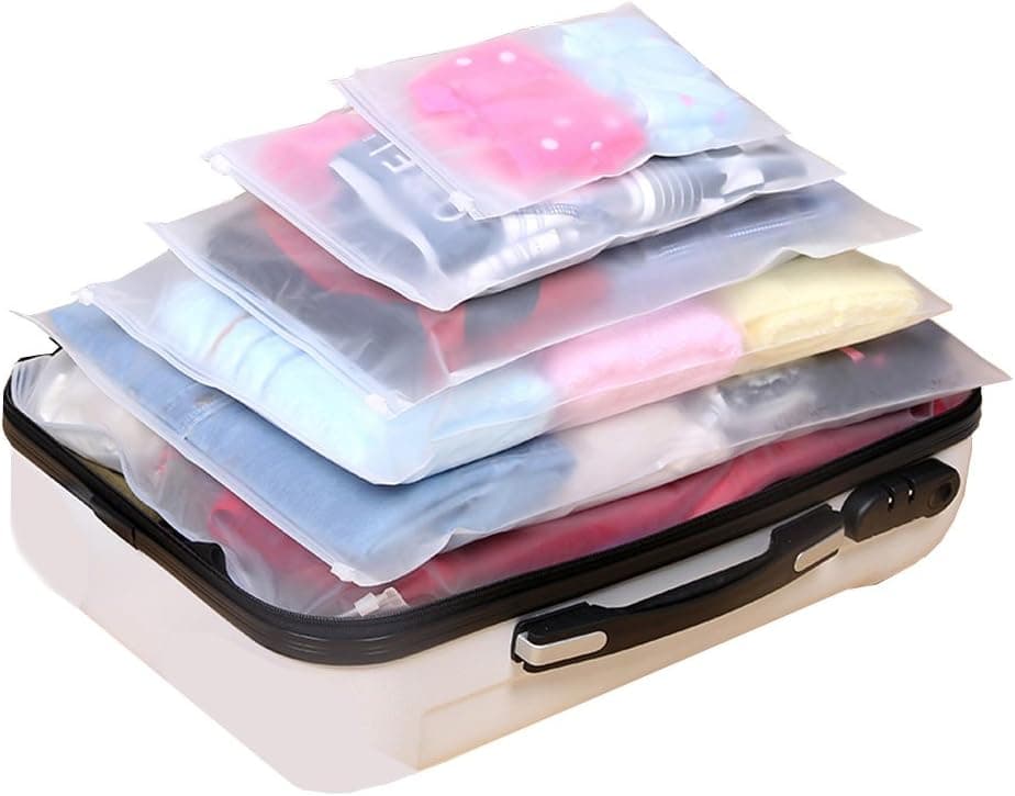 ALINK 16 Piece Travel Packing Bags Set - Lightweight Hygiene Cosmetic and Carry-on Waterproof Garments Ziplock Bags and Home Subdivided Packing Pouch Set