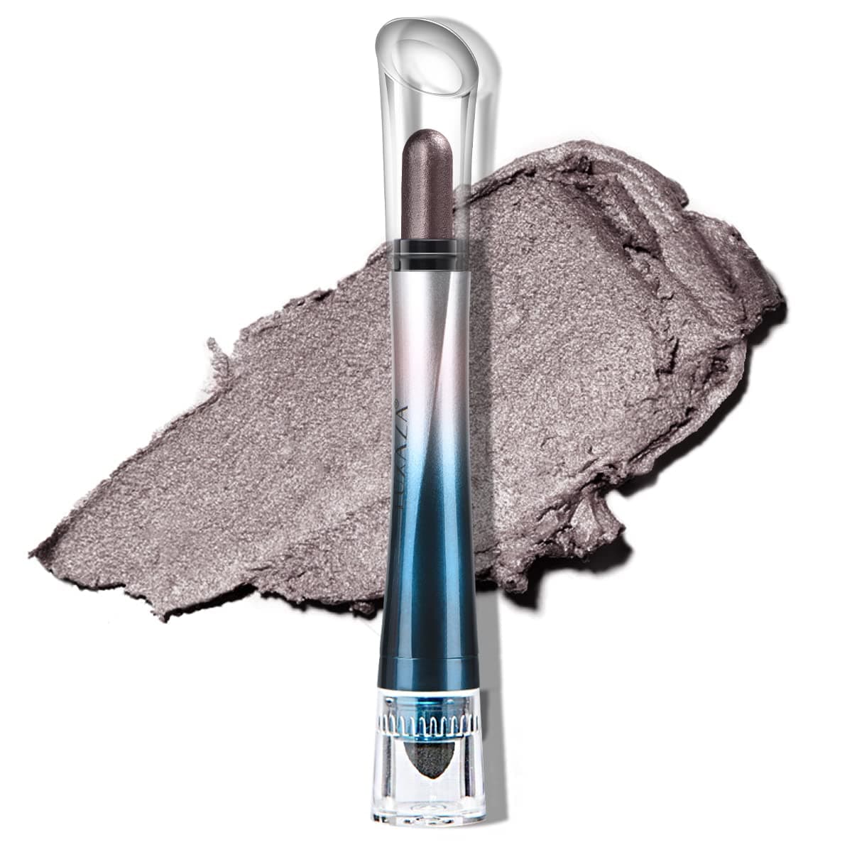 LUXAZA 24H Longwear Eyeshadow Stick Shimmer Cloud Gray Cream Smoky Eyeshadow Pencil Crayon, Pro Waterproof Eye Shadow Pen,Highlighter Makeup Stick 1PCS