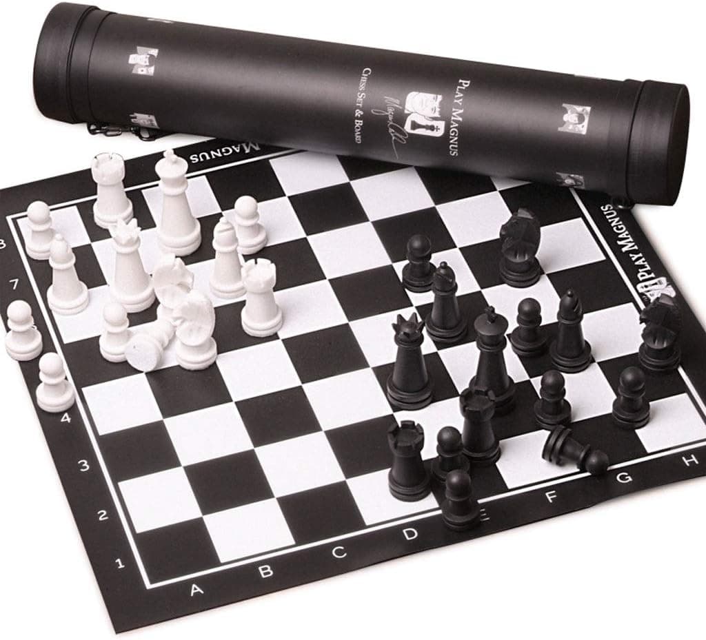 MYBA Chess Set Chess Board Travel Chess Set Portable Leather Board Chessman Chess Puzzle Party Family International Chess Kid Adults Chess 51cm