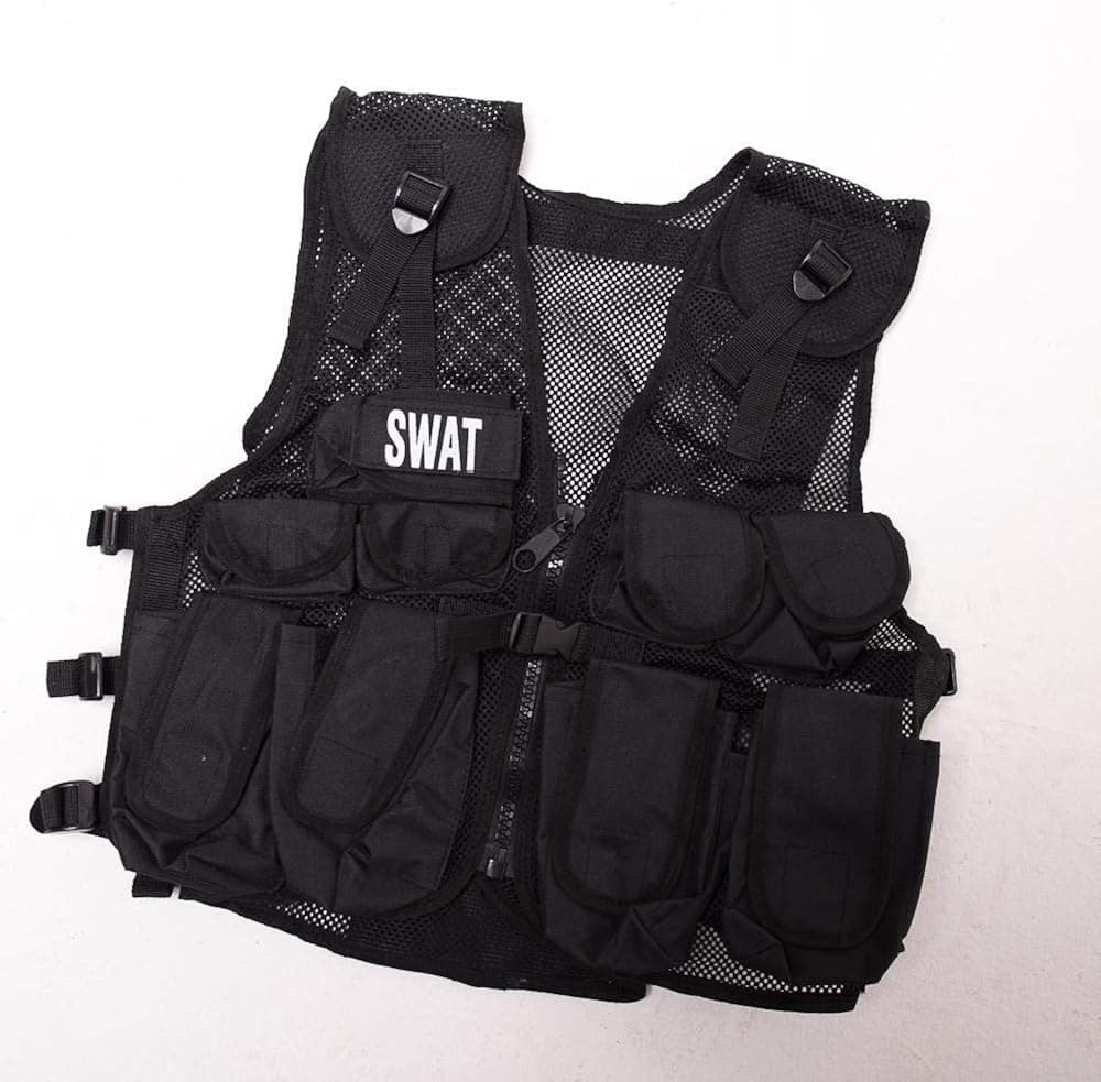 Kids Special Forces Stealth Combat Vest, Swat + Special Forces Badges.