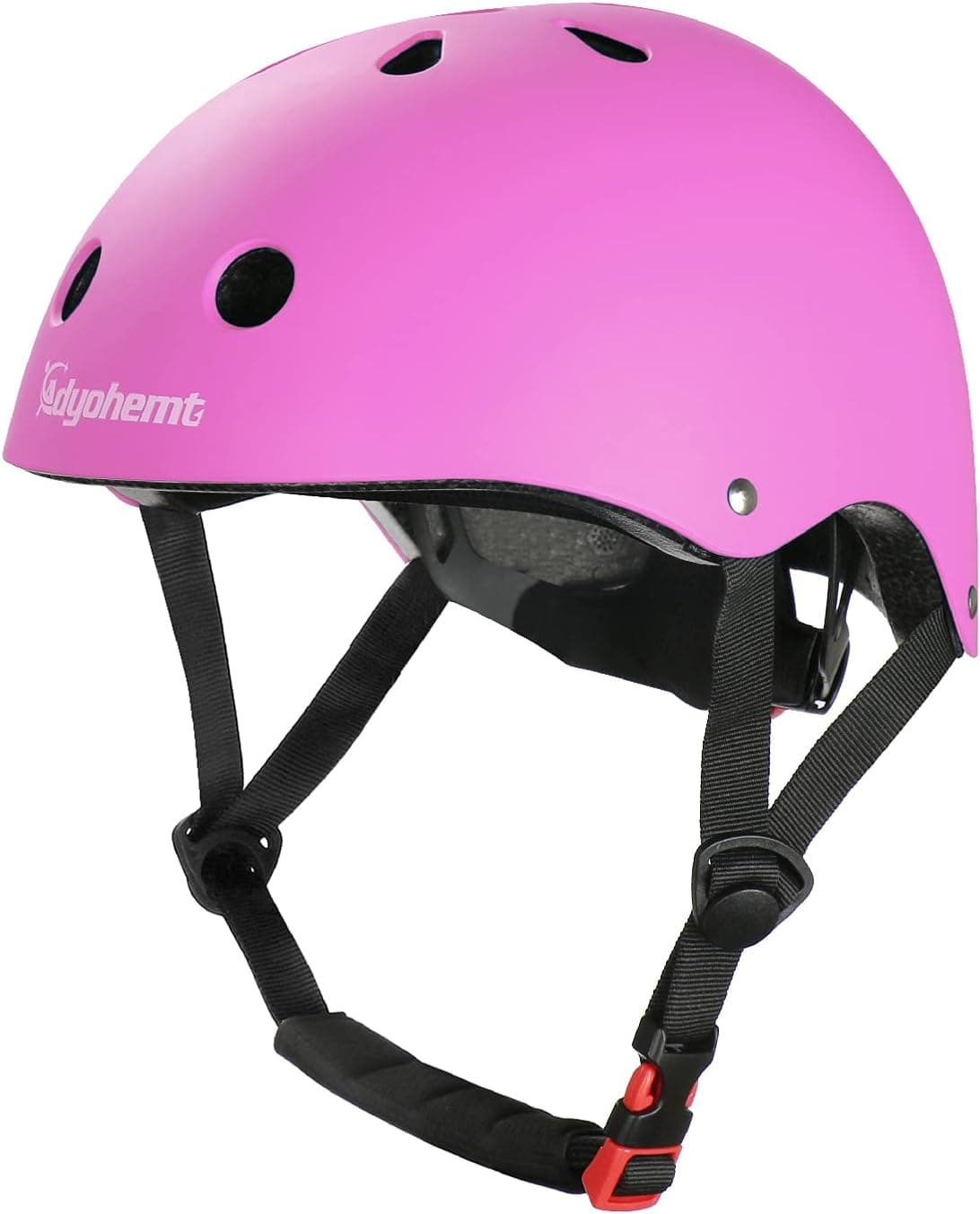 Adyohemt Toddler Helmet, Adjustable Kids Bike Helmet for Ages 2-8/8-14 Boys Girls, Safety and Comfortable Multi-Sport Kids Helmet for Cycling Skateboard Scooter (DarkPink, Small)
