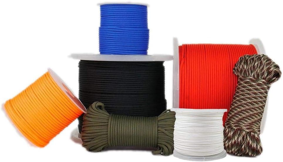 SGT KNOTS ReadyGear Type III 550 Nylon Paracord - Durable, All-Purpose Cord (100ft Hank, Red)