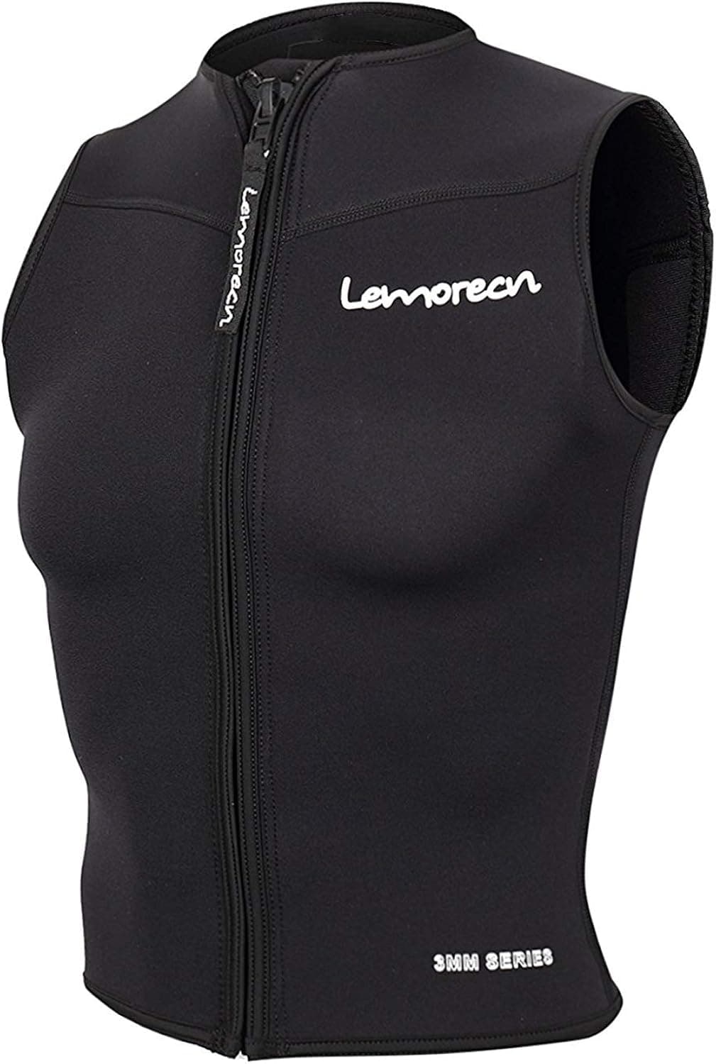 Lemorecn Mens Wetsuits Top Premium Neoprene 3mm Zipper Diving Vest