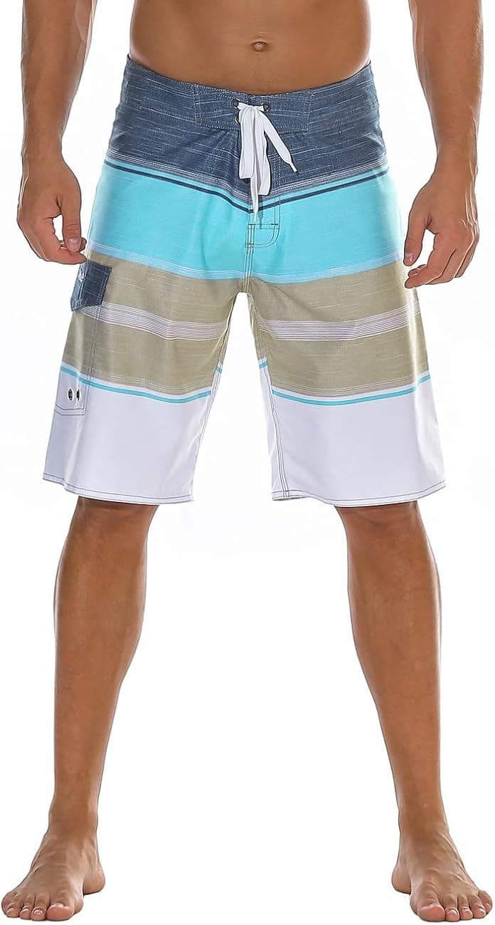 Nonwe Men's Sportwear Quick Dry Board Shorts with Lining