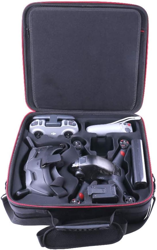 Burstsky Carrying Case EVA Hard Compatible with DJI FPV Combo Fit for Case.DJI FPV Combo Bag,Suitable for FPV Drone, Remote Control ,FPV Motion Controller,4 Batteries,12Paddle