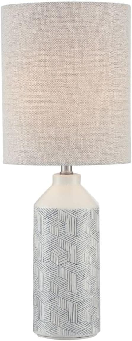 Lite Source Table LAMP, Beige Ceramic/Linen Fabric SHD, E27 Type A 60W LS-23427BGE