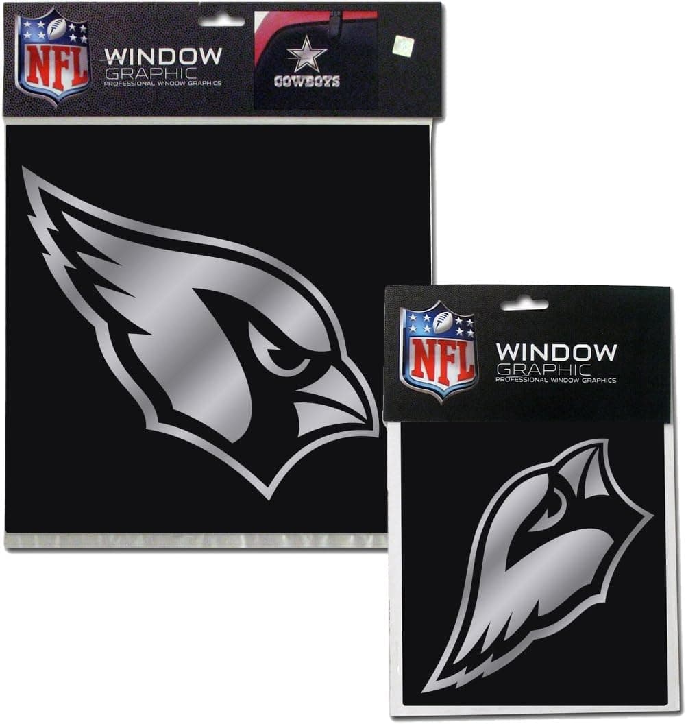 Rico Arizona Cardinals Car Window Graphic- Pack of 2