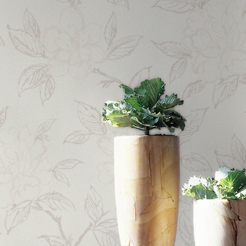 Graham & Brown Bloom Wallpaper, White