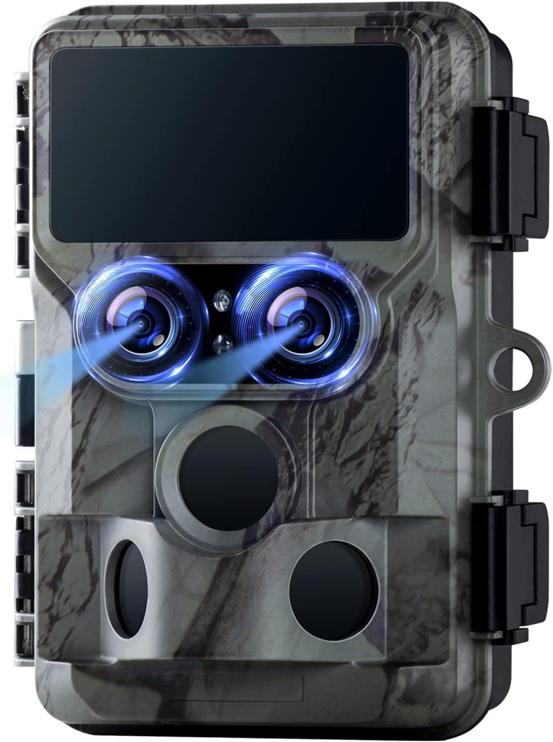 2023 Exclusive Native 4K 60MP 30FPS WiFi Trail Camera, Dual Lens Starlight Night Vision Bluetooth Game Cameras with IMX458 Sensors for Monitoring