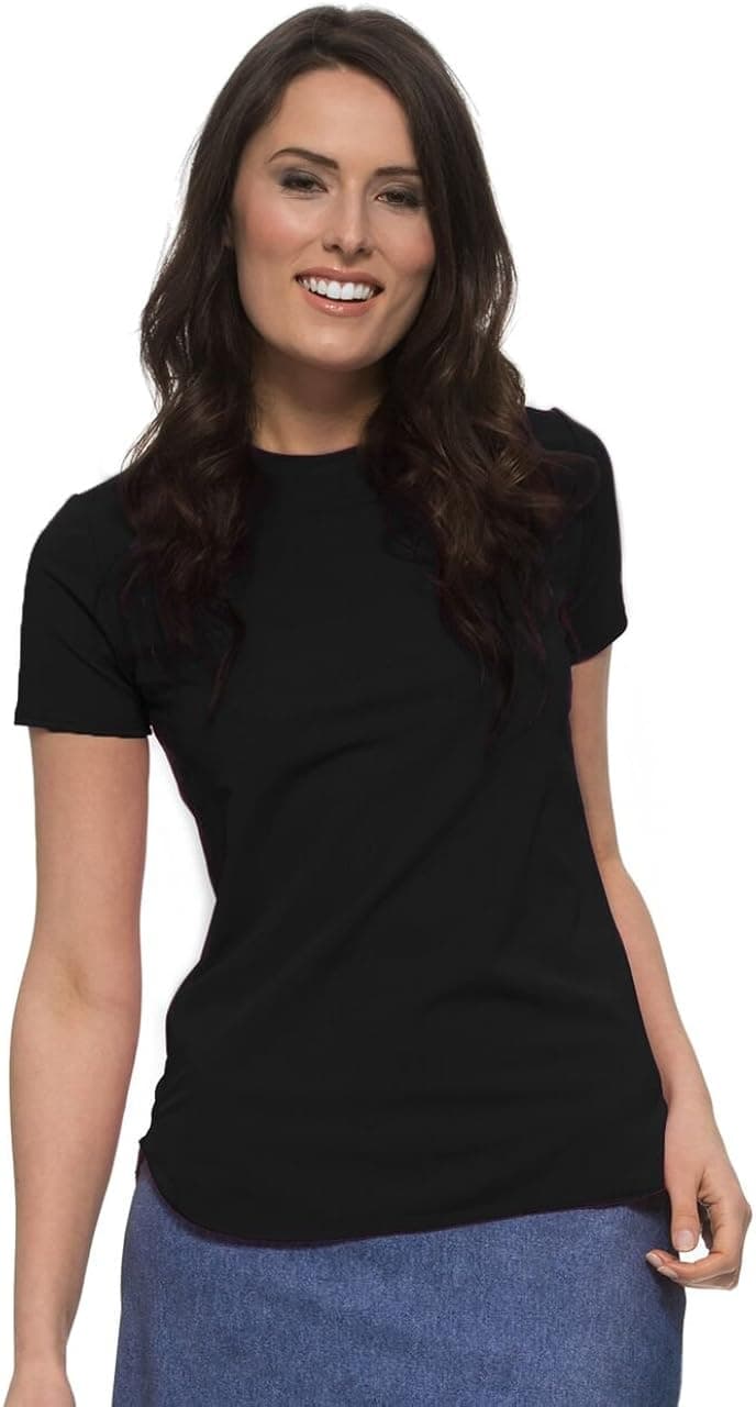 Undercover Waterwear Women’s Short Sleeve Swim Tee Athletic Swim Top- UV Protection Cover Up – Plus