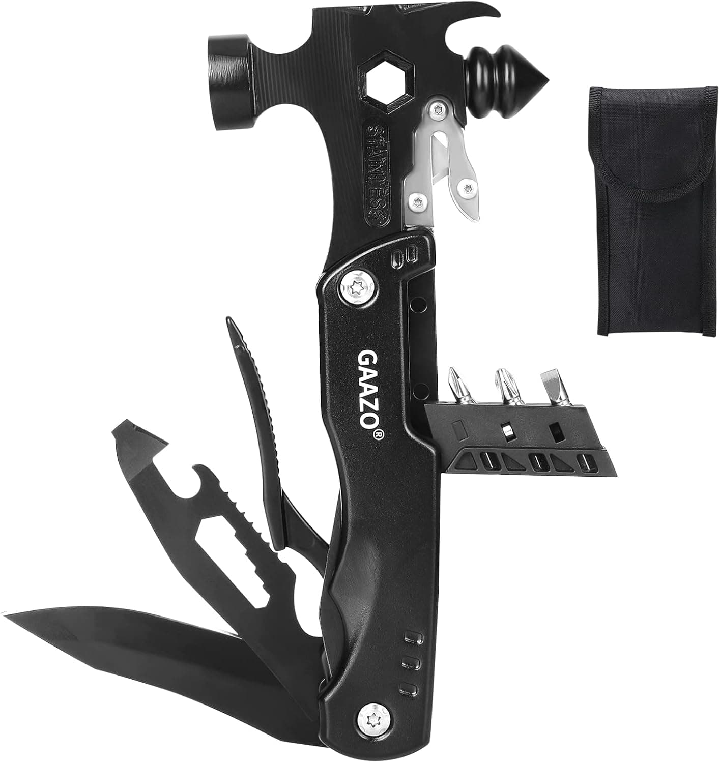 Multitool Camping Accessories, Christmas Gifts for Men Dad Husband,14 in 1 Survival Tool ,Emergency Life-saving Tool