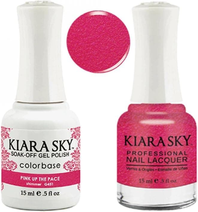 Kiara Sky Matching Gel Polish + Nail Lacquer, Pink up The Pace.5 fl. oz
