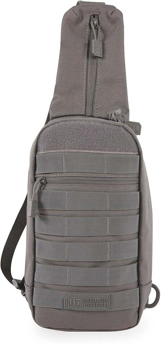 HIGHLAND TACTICAL Tactical Sling Bag, Grey