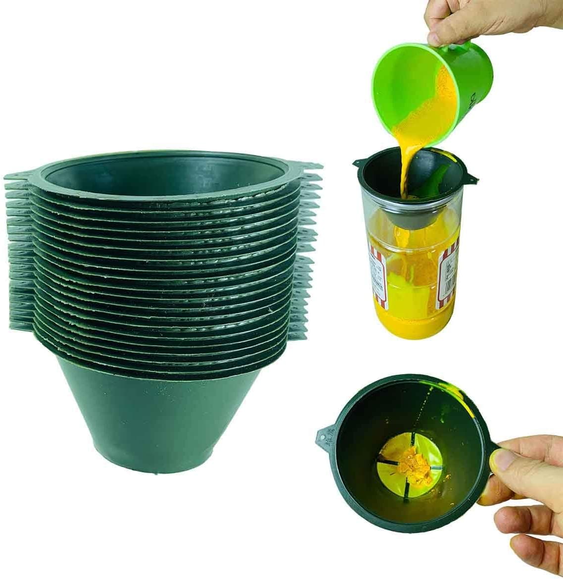 KANGHUANG 190 Micron Reusable Industrial Nylon Mesh Paint Filter Strainer Funnel Net Filter Paint/Oil/Gutter Oil and Food Residue (10CM-diameter-20Pcs)