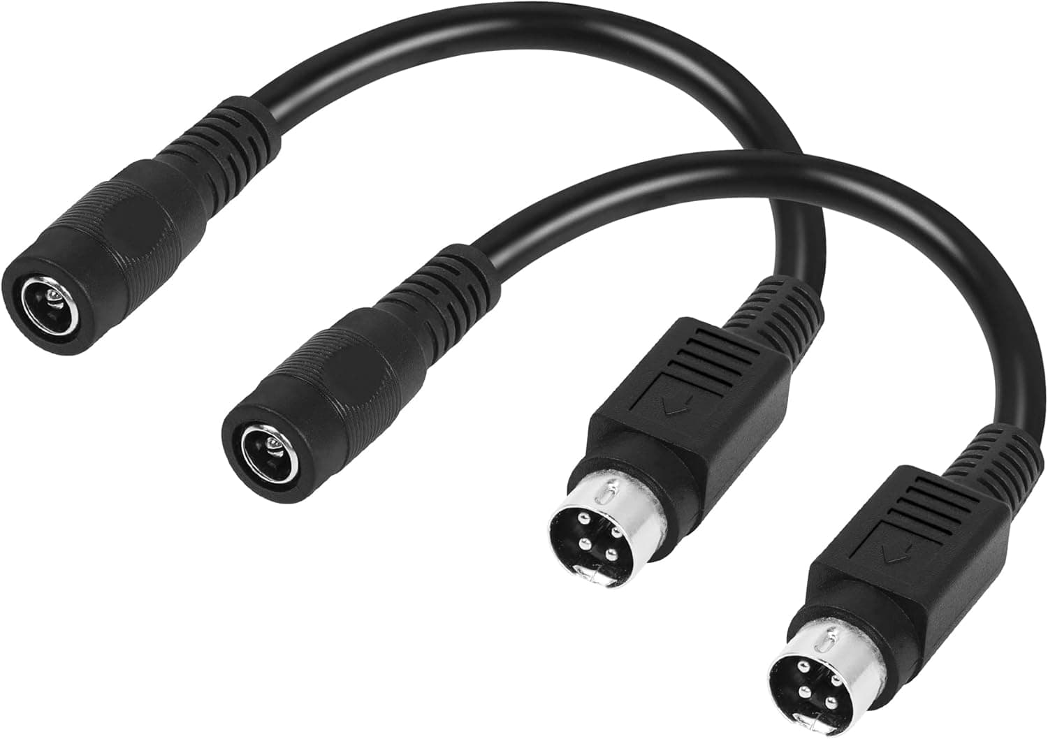 PNGKNYOCN 15CM 4 Pin DIN to 5.5 X 2.1mm DC Power Short Cable for CCTV Camera System Chargers Adapter (2-Pack)