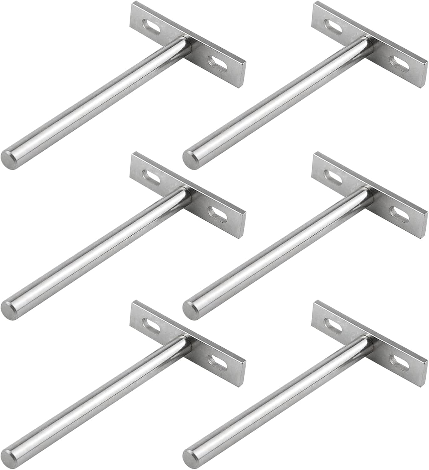 Antrader 6PCS 5" Floating Shelf Brackets Blind Shelf Supports Hidden Floating Wall Shelf Support Bracket for Heavy Duty Bracket Support