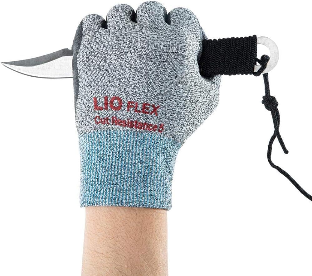 LIO FLEX Level 5 Cut Resistance NBR Foam Coated Safe Working Gloves 3 Pairs L