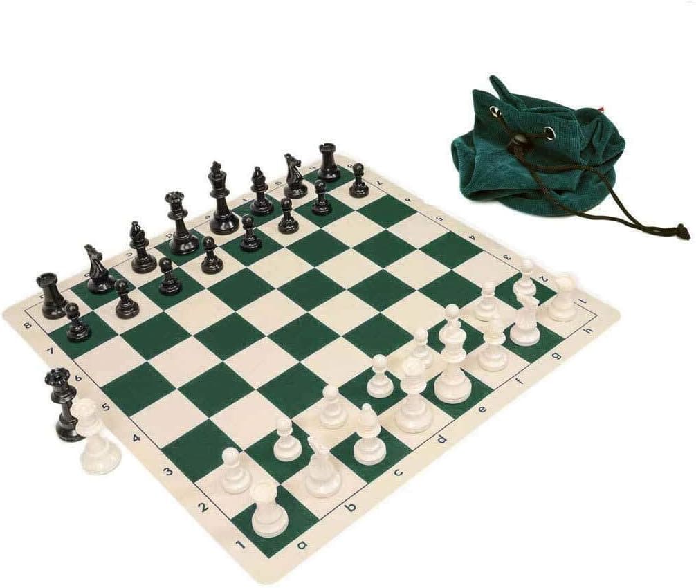 Wholesale Chess Triple Weighted Staunton Silicone Set - Green