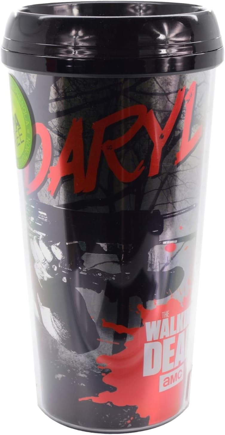 Walking Dead Daryl Dixon with Crossbow Plastic Travel Mug 16oz by JUST FUNKY