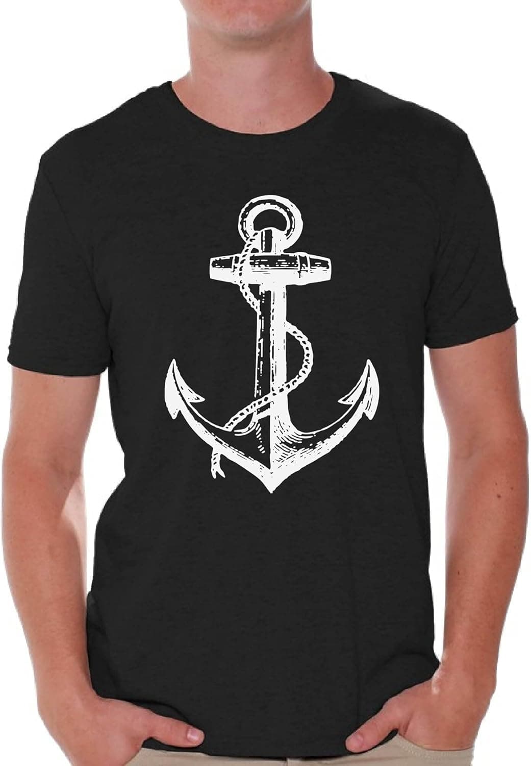 Awkwardstyles Anchor White T-Shirt Sea Marine US Navy Sailor Shirt