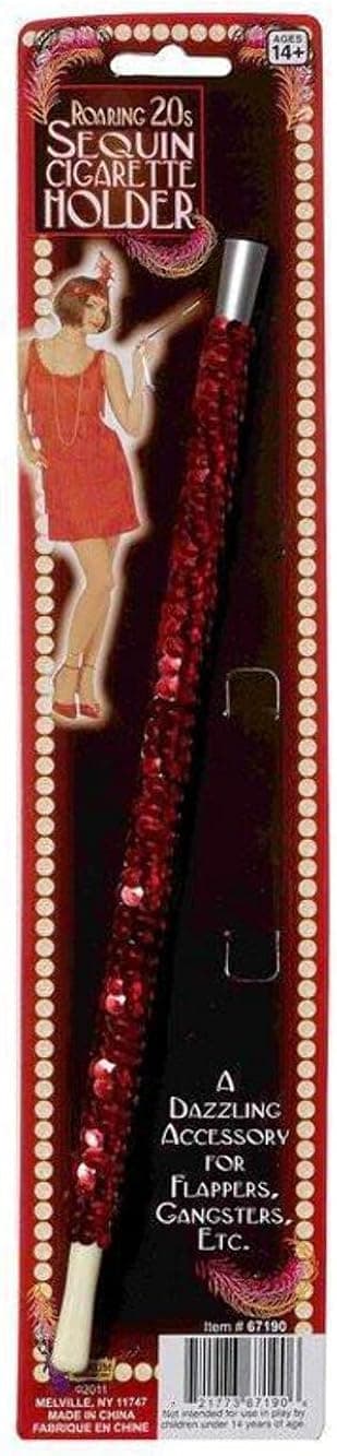 Red Sequin Cigarette Holder Costume Accessory