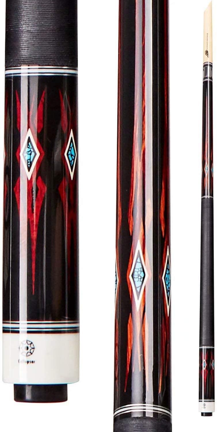 Collapsar CH Pool Cue with Soft Cues Case Sets,58" 2-Piece Custom Professional Billiards Ques Sticks with 13mm Tips,Pro Maple Wood Shaft with 5x16x18 Joint 19-21oz Billiard Pool Stick