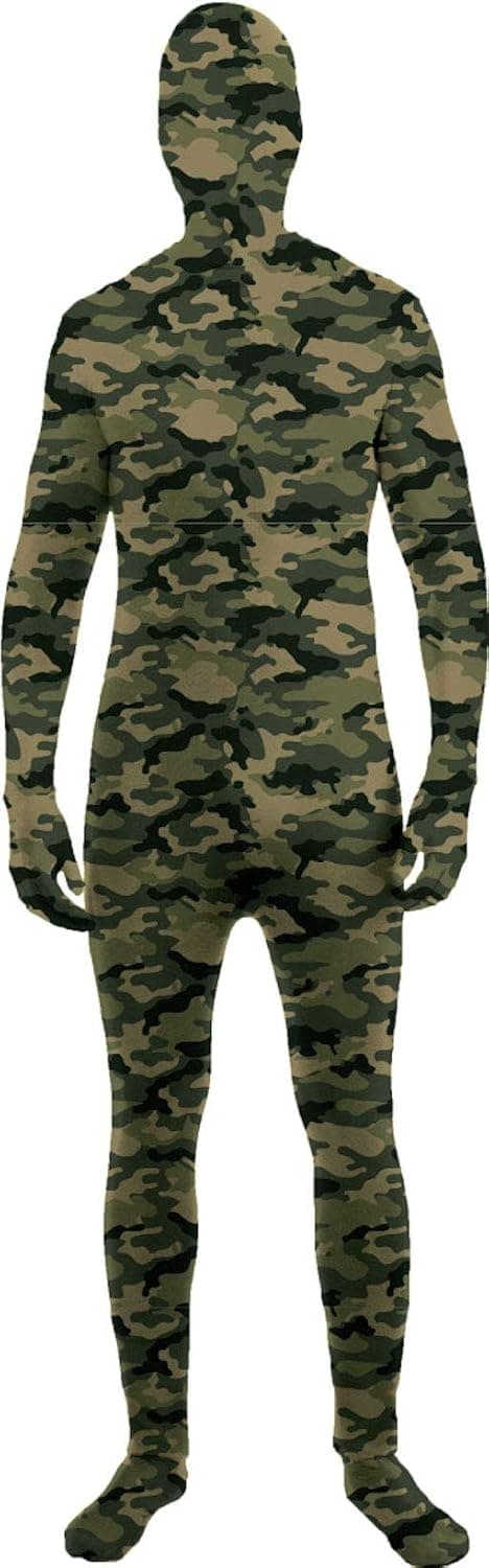 Forum Novelties Men's Disappearing Man Patterned Stretch Body Suit Costume Camo