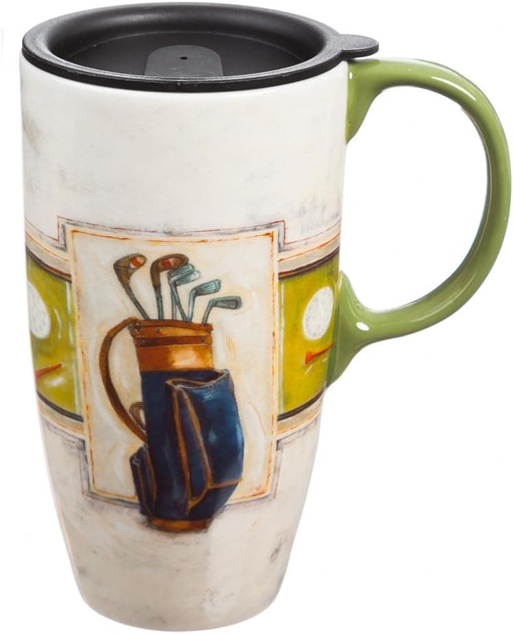 Cypress Home Teeing Off Travel Latte Mug