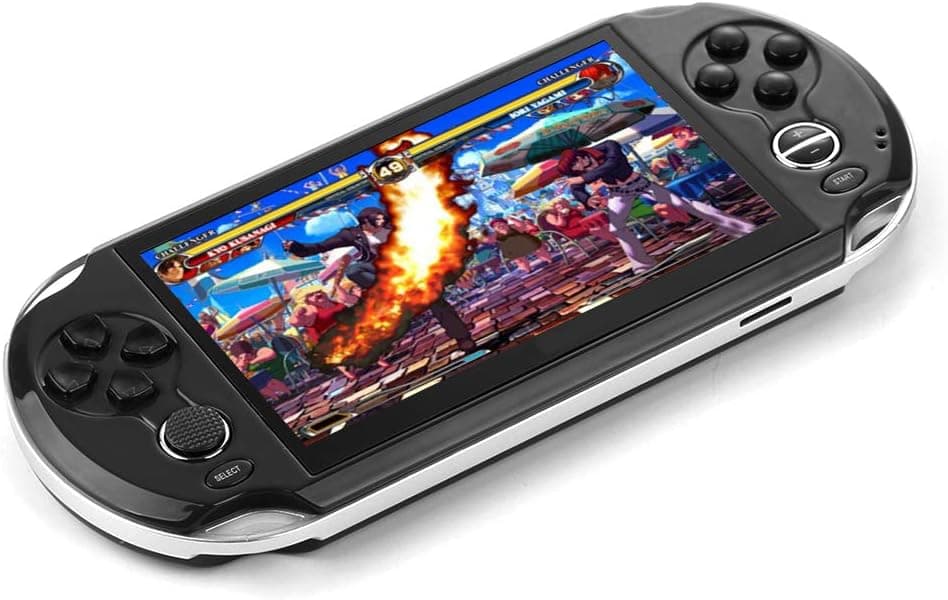 DREAMHAX Coolbaby Handheld Game Console with Free 10000 Games, Portable Video Games with 8GB + 32GB Storage, Classic Arcade Retro Game Player Birthday Gifts Presents (5.0" Screen) (Blue)