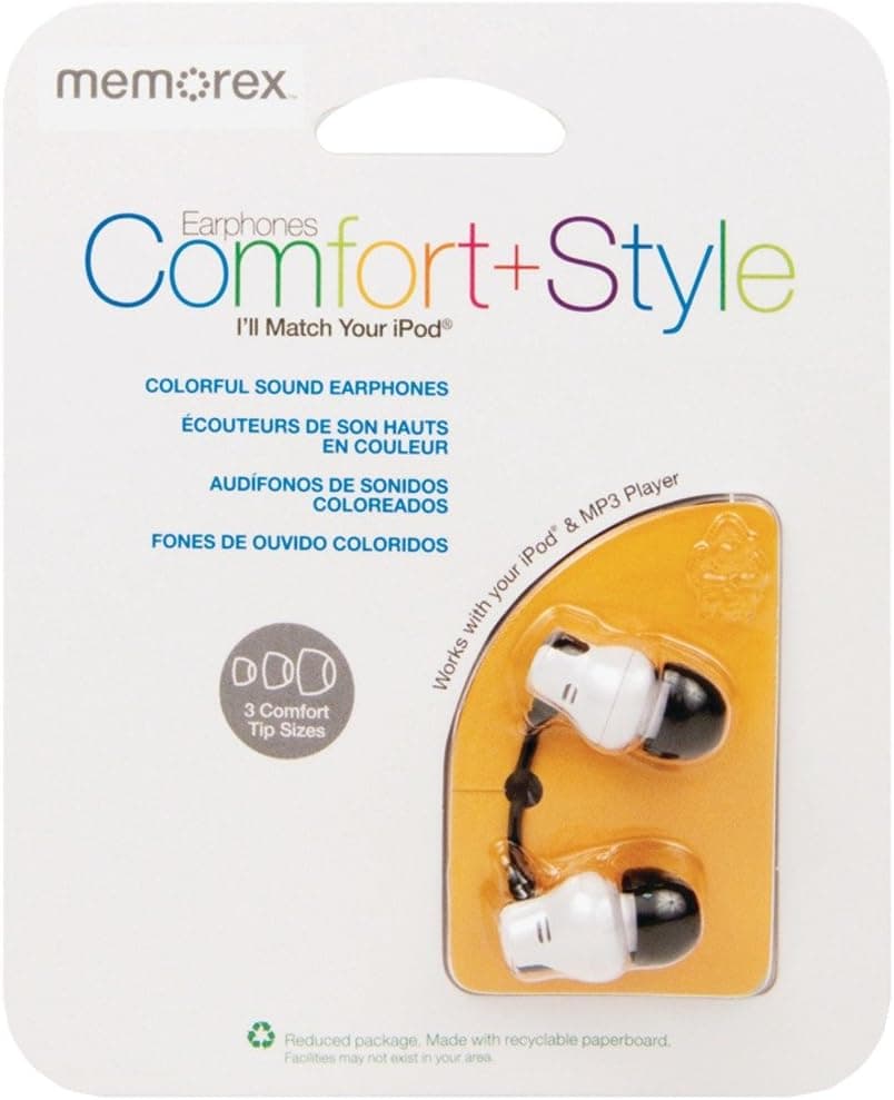 Memorex Stereo Earbuds works with your Ipod and MP3 player Black (Discontinued by Manufacturer)