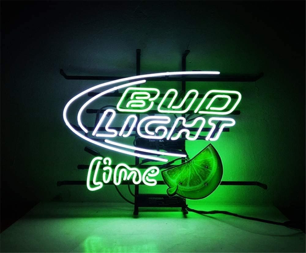 Desung 20"x16" Bud-Light Lime Neon Sign (MultipleSizes) Man Cave Sports Bar Pub Beer Glass Lamp Light CX95