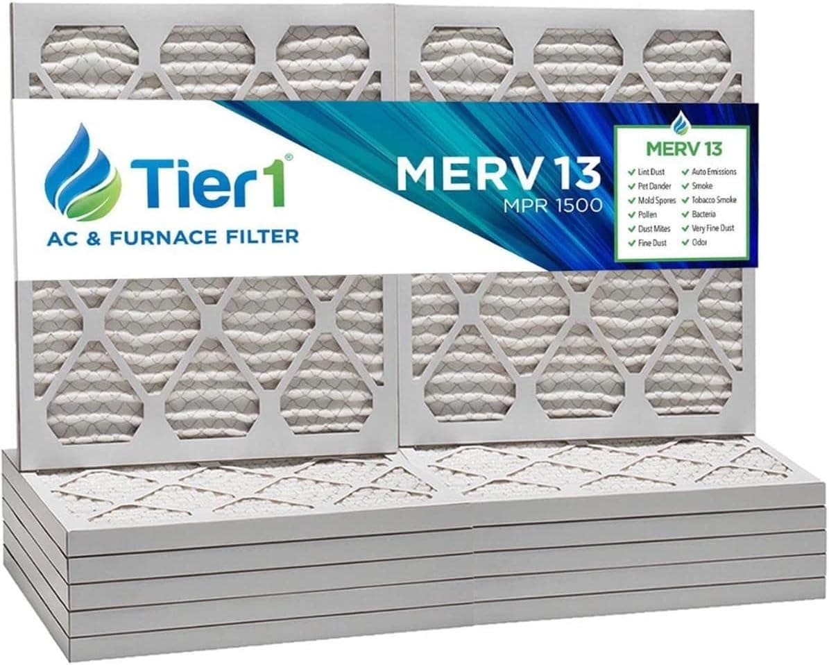 Tier1 20x32x1 MERV 13 Pleated Air/Furnace Filter -6 Pack
