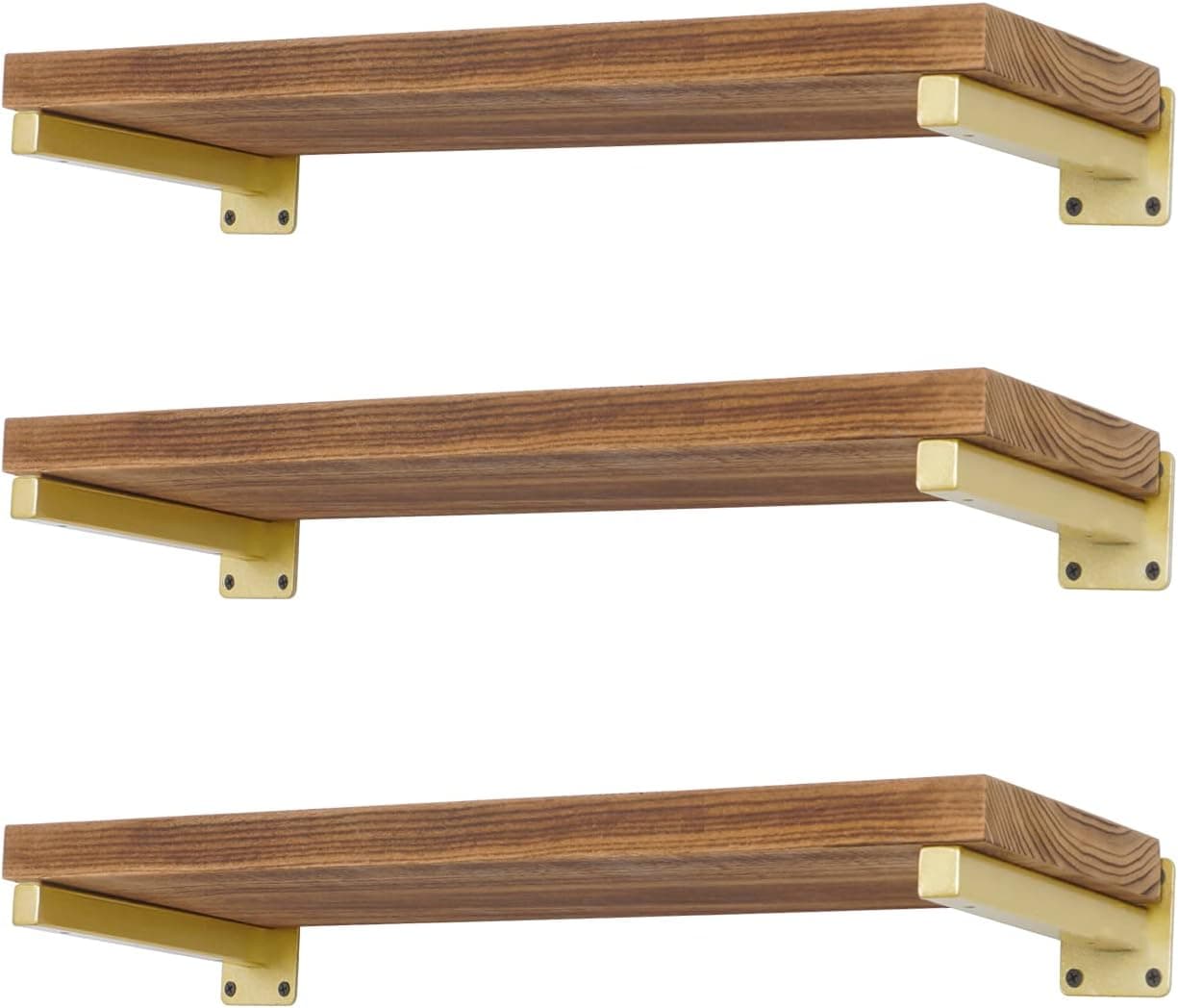 6 Pcs Heavy Duty Shelf Brackets 12 Inch Wall Mounted Industrial Metal Shelving Supports with Lip