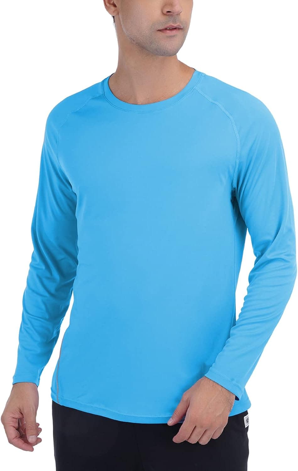 Men's UPF 50+ Sun Protection Shirt Long Sleeve SPF Fishing Hiking Shirt for Men Lightweight UV Protection Clothing Blue