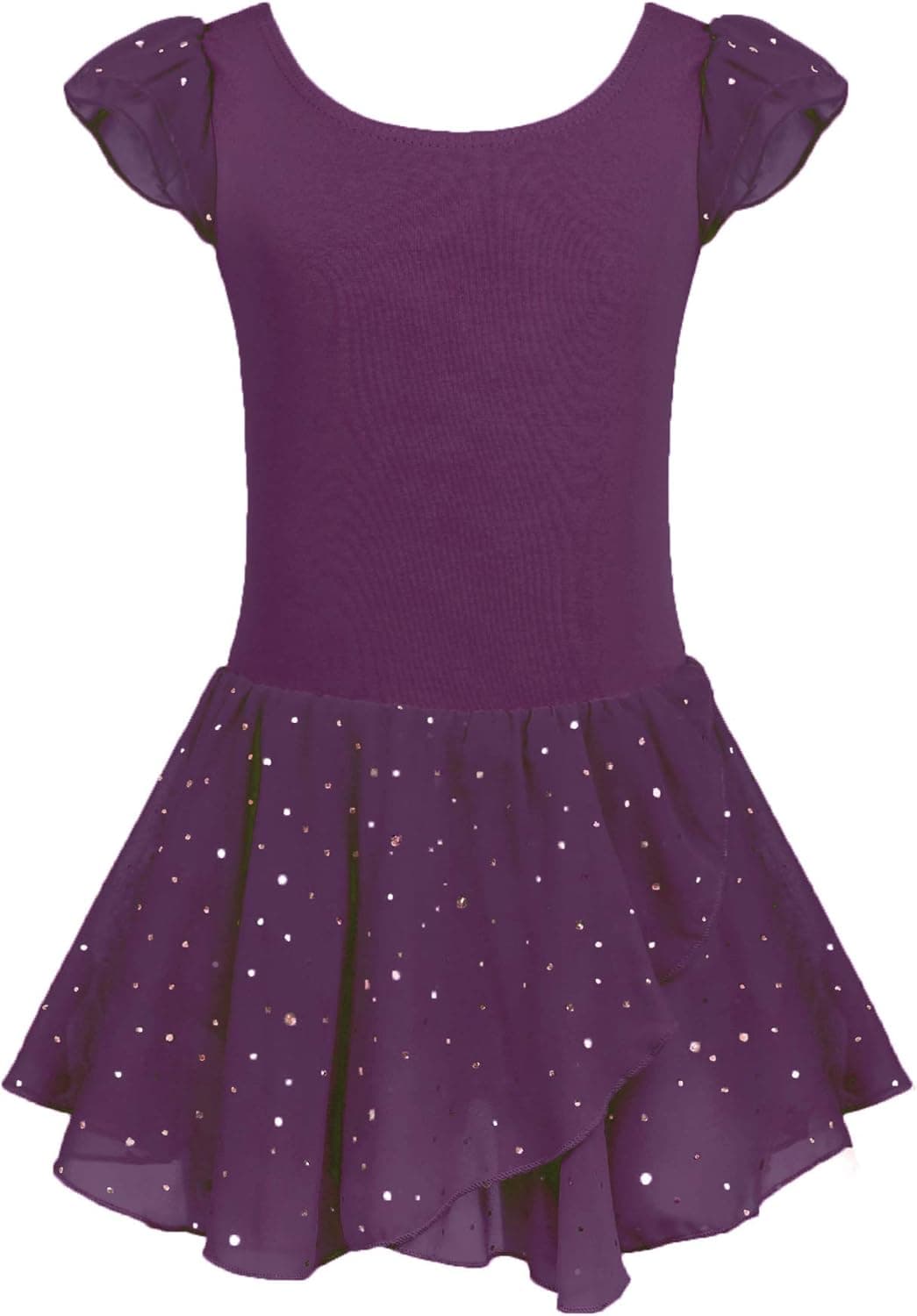 Zaclotre Girls Ruffle Sleeve Tutu Skirted Leotard Ballet Dance Dress