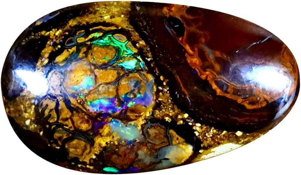 5.55 ct Fancy Shape (17 x 10 mm) Multi Color Australian Koroit Boulder Opal Natural Loose Gemstone