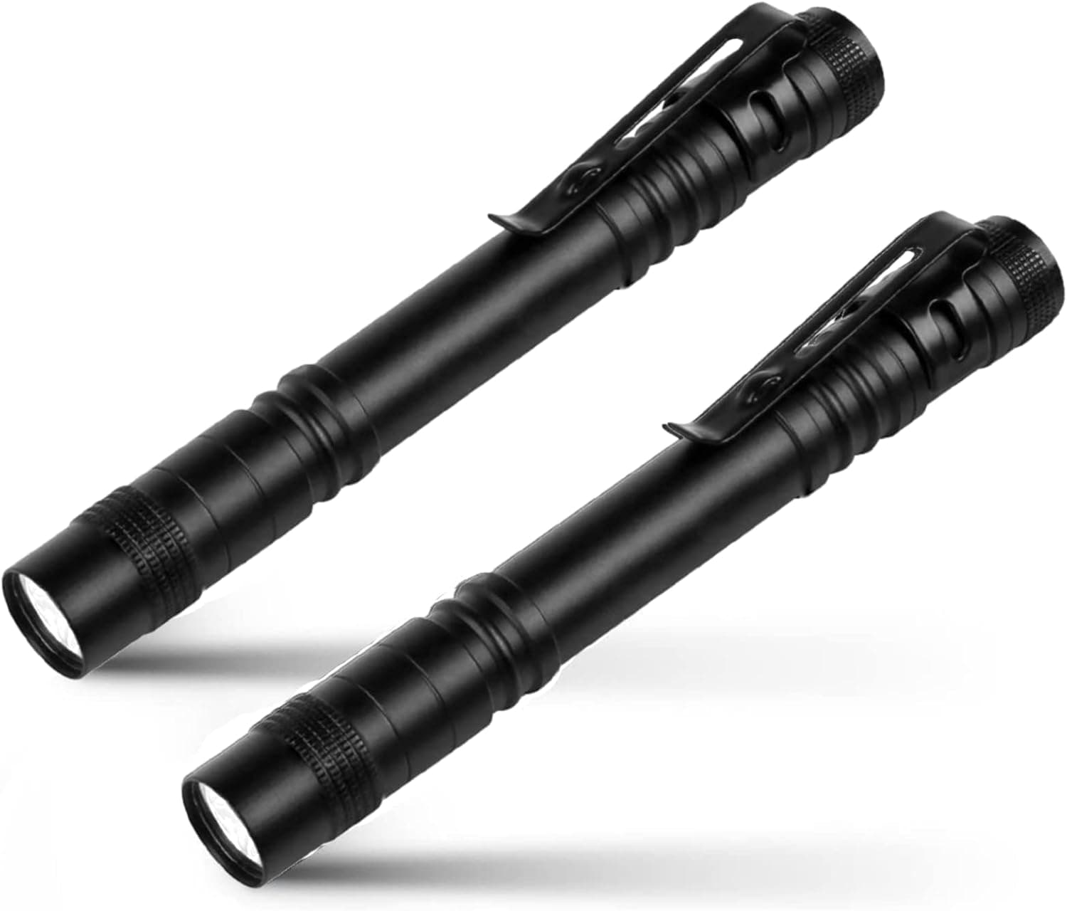 CASTNOO 2 Pack LED Pen Light Flashlight, Mini Pen Flashlight, Medical Penlight with Clip, Pocket Flashlight for Nurses, Inspection, Emergency