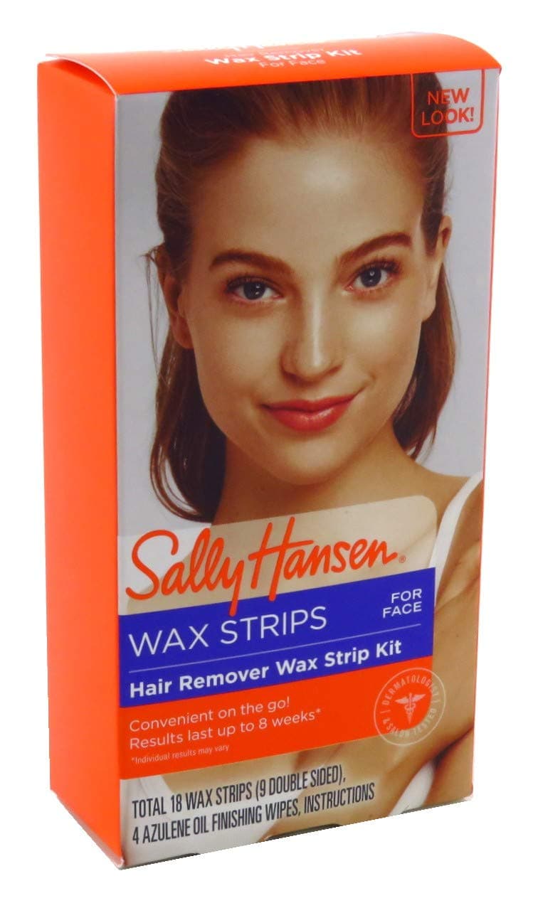 Sally Hansen Hair Remover Wax Strip Kit For Face (2 Pack)
