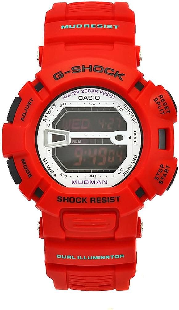 Casio Men's G9000MX-4 G-Shock Mudman Red Rubber Mud and Shock Resistant Watch