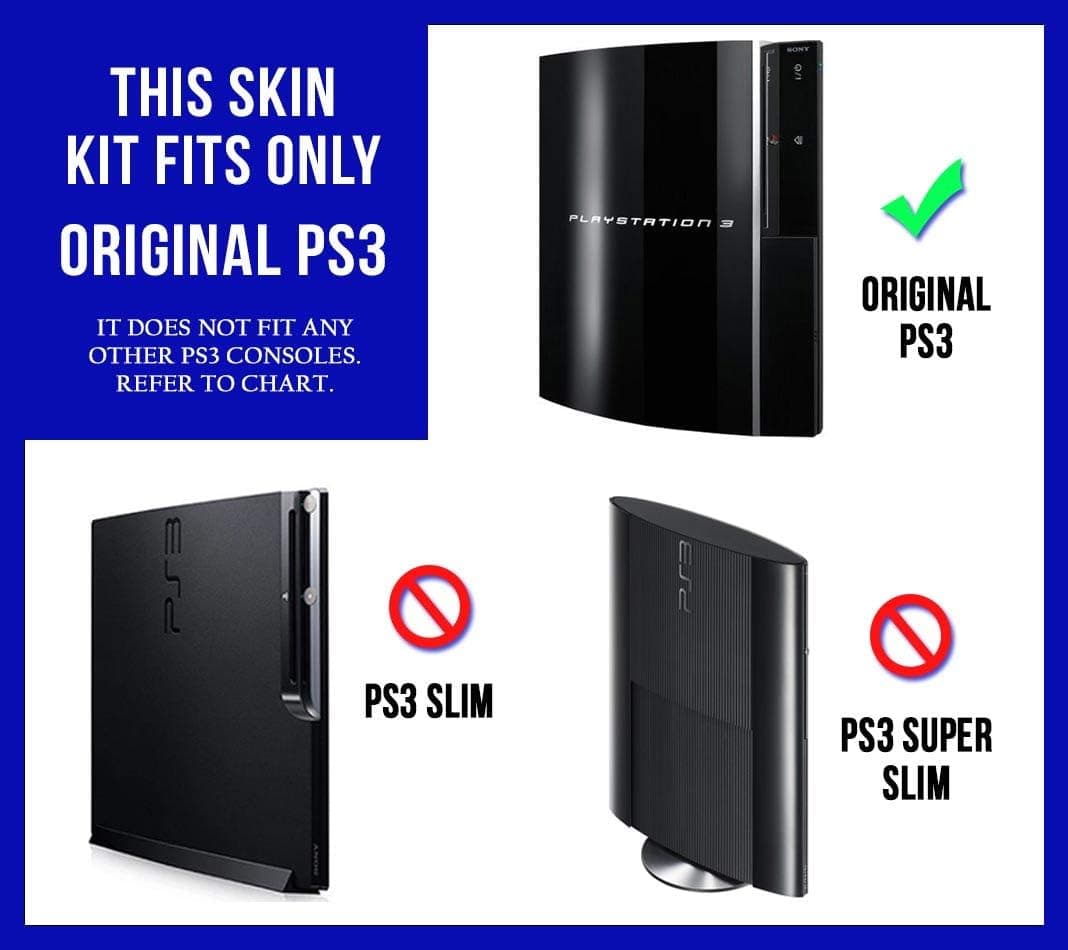 Sky Chrome Mirror - Vinyl Decal Mod Skin Kit by System Skins - Compatible with Playstation 3 Console