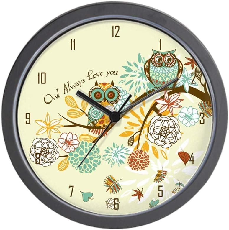 CafePress Autumn Owl Unique Decorative 10" Wall Clock