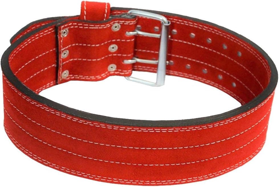 Rakson Fitness Gear Red Leather Power Lifting Weight Lifting 4" Gym Fitness Exercise Belt Rk-206Red