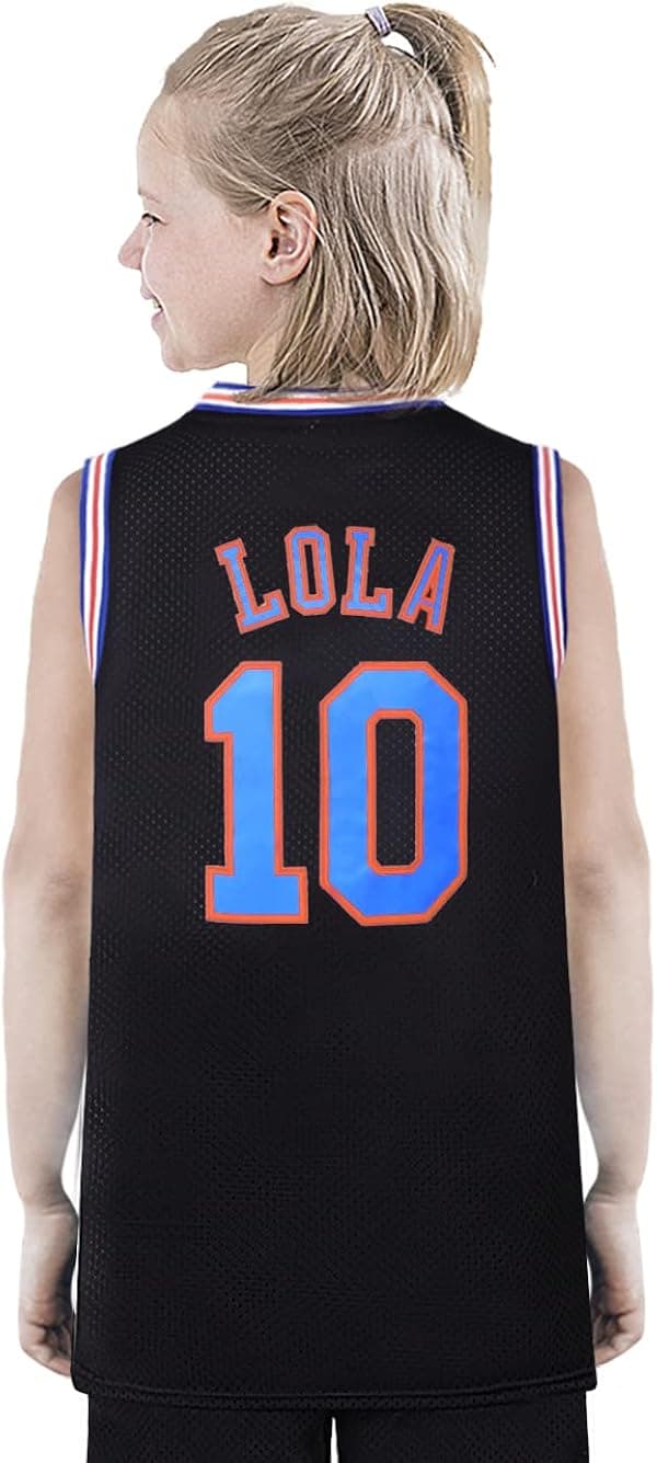 TUEIKGU 1 Bugs 10 Lola Youth Basketball Jersey Space Jersey Basketball Jerseys for Boys