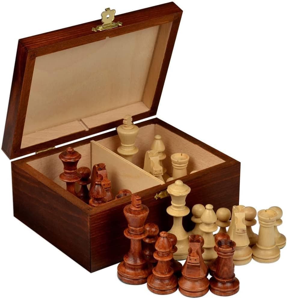 Chess and games shop Muba European Professional Tournament Chess Pieces No.4 with Wood Storage Case