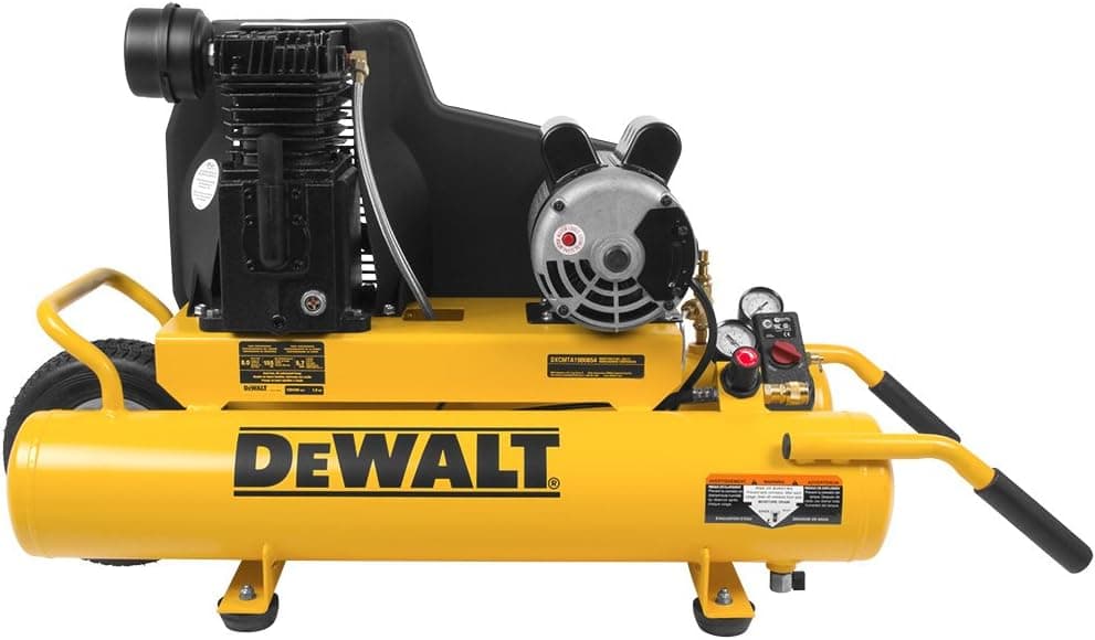 DeWalt DXCMTA1980854 Oil Lubricated Wheelbarrow Air Compressor, 8-Gallon, Cast Iron