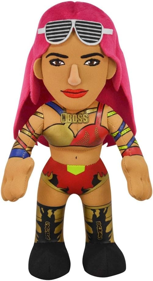 Bleacher Creatures WWE Sasha Banks 10" Plush Figure- A Wrestling Diva for Play or Display