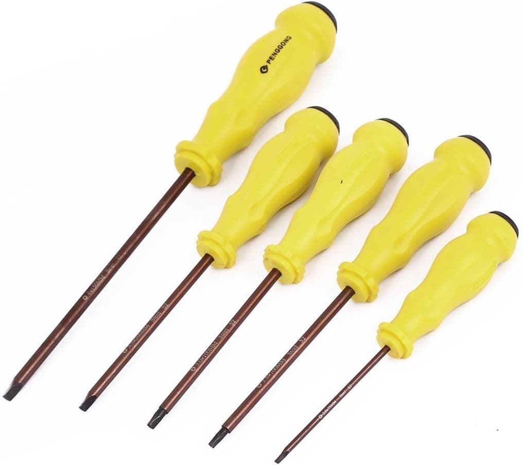 Copapa Triangle Screwdriver Set 4mm 3.5mm 3mm 2.5mm 2mm S2  Screw Drivers Steel Magnetic with Nonslip plastic handle 5pcs