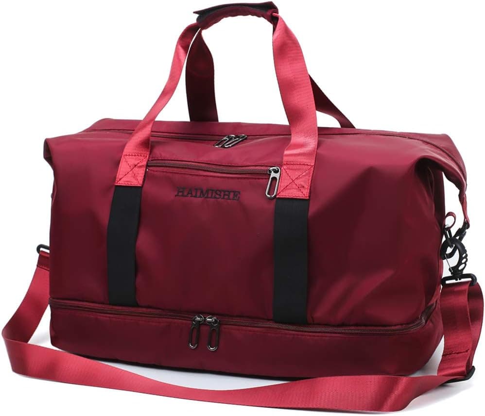 Travel Duffel Bag, Fordable Light Weight Athletic Gym Bag with Shoe Compartment for Women & Men X-Large