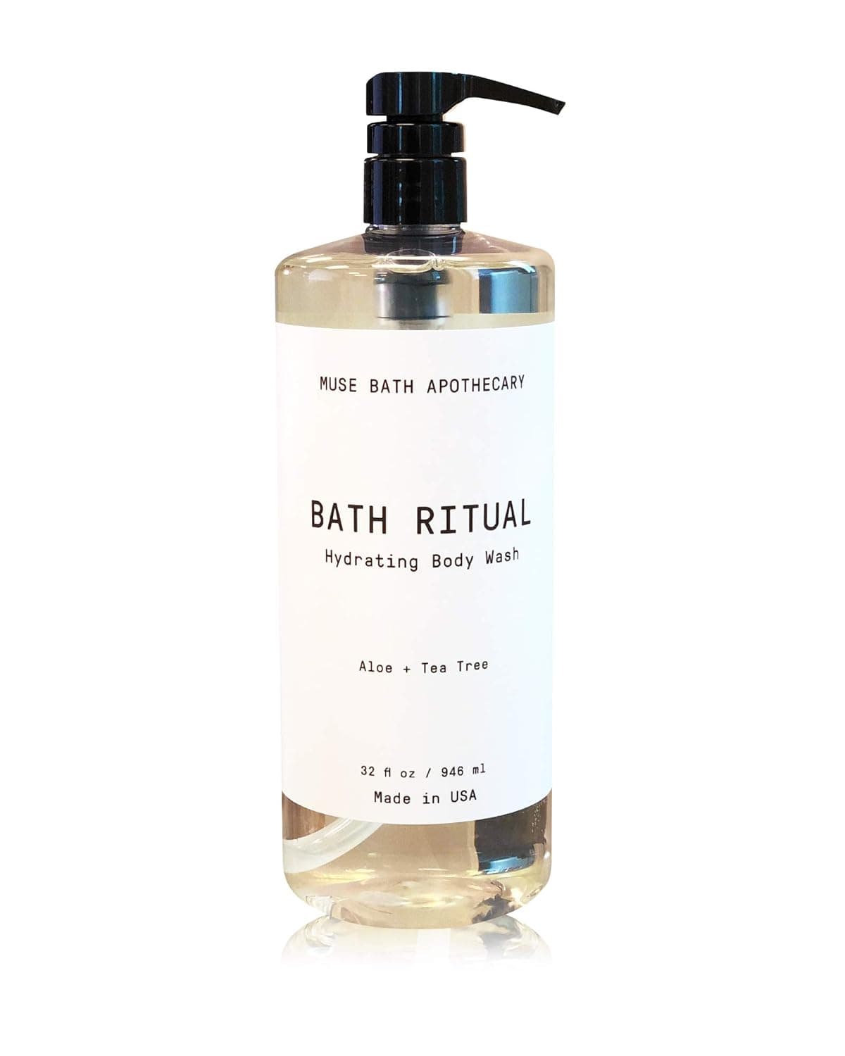 Muse Bath Apothecary Bath Ritual - Aromatic and Hydrating Body Wash, 32 oz, Infused with Natural Essential Oils - Aloe + Tea Tree