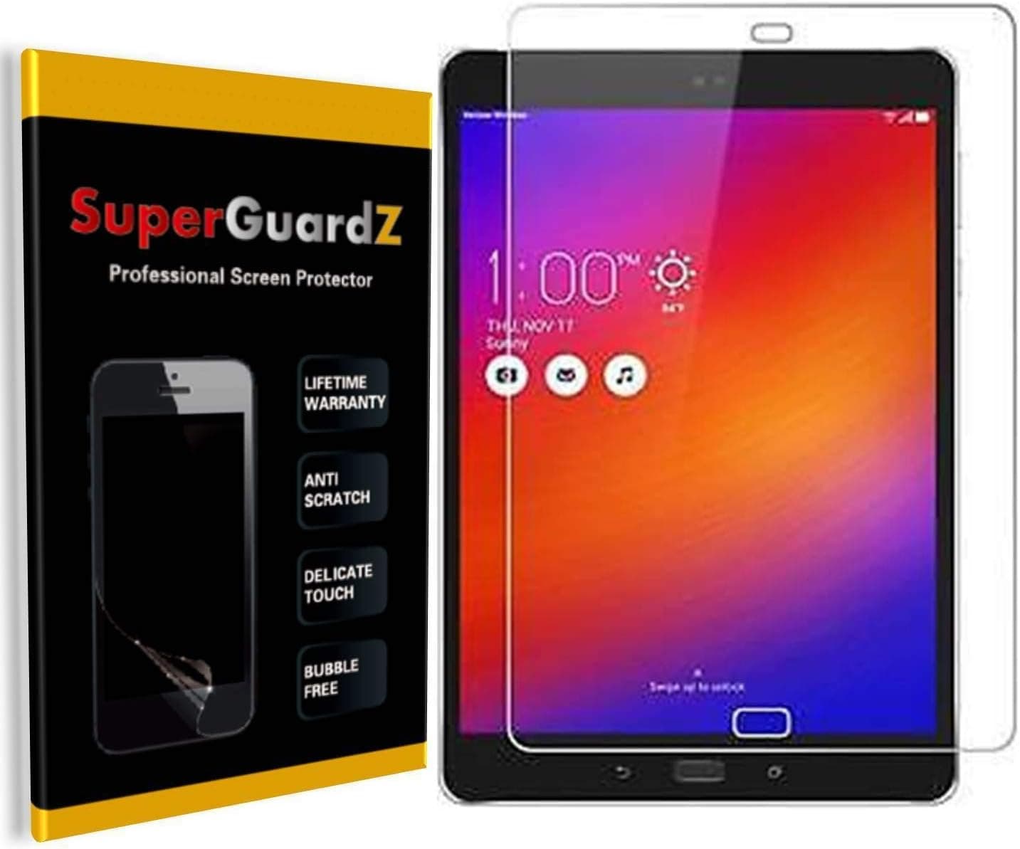 [3-Pack] for ASUS Zenpad Z8S Screen Protector - SuperGuardZ, Anti-Glare, Matte, Anti-Fingerprint, Anti-Bubble [Lifetime Replacement]